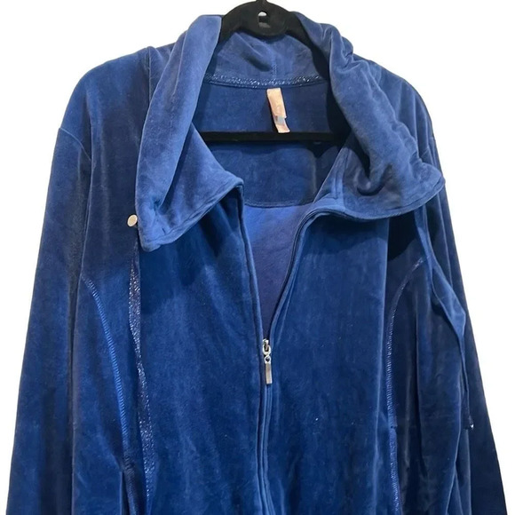 White Stag Velour Tracksuit Jacket XXL Blue Full Zip - Picture 8 of 8